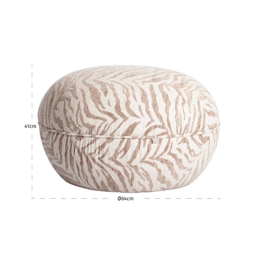 RICHMOND Interiors - 216043 Jace S4736 forgófotel (opc. puffal) - beige tiger (5)