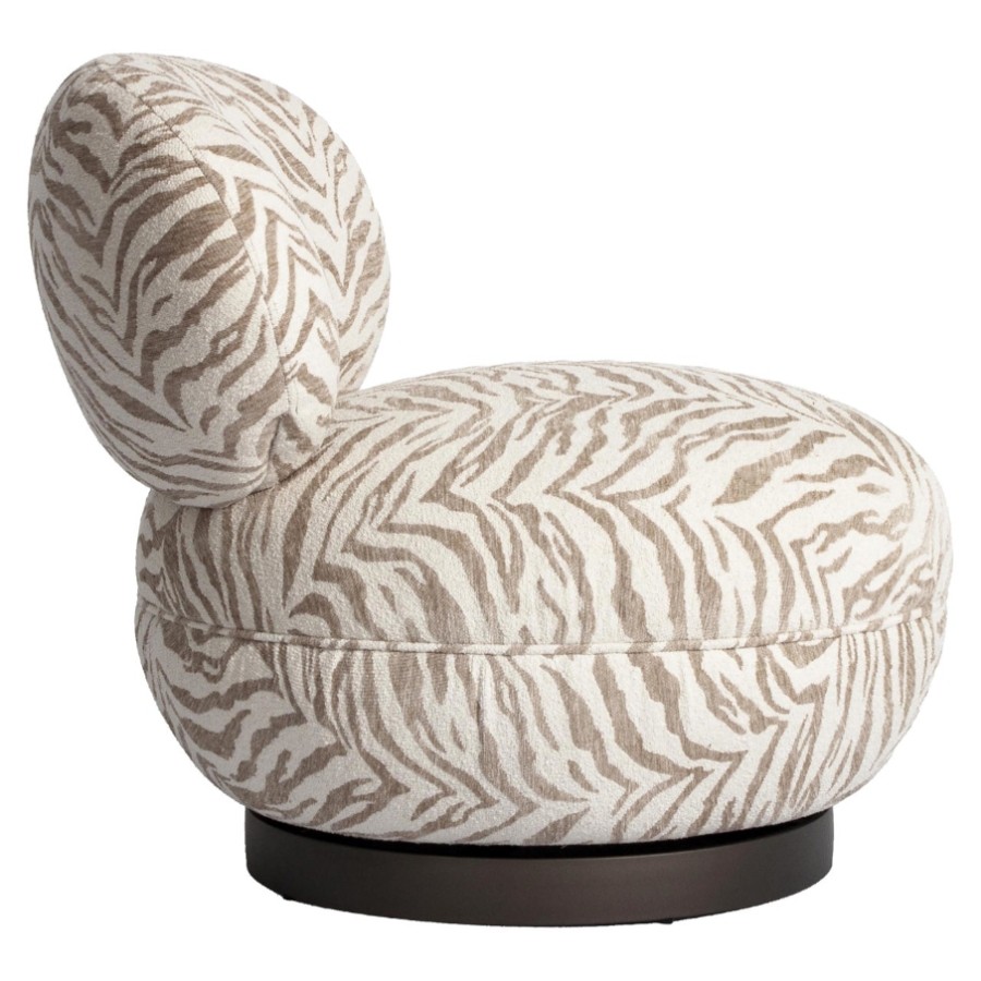 RICHMOND Interiors - 216043 Jace S4736 forgófotel (opc. puffal) - beige tiger (5)