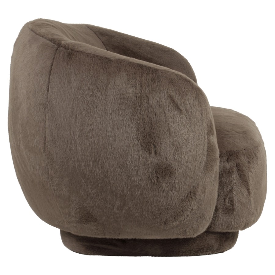 RICHMOND Interiors - 216059 forgó lounge fotel - brown fluffy (8)