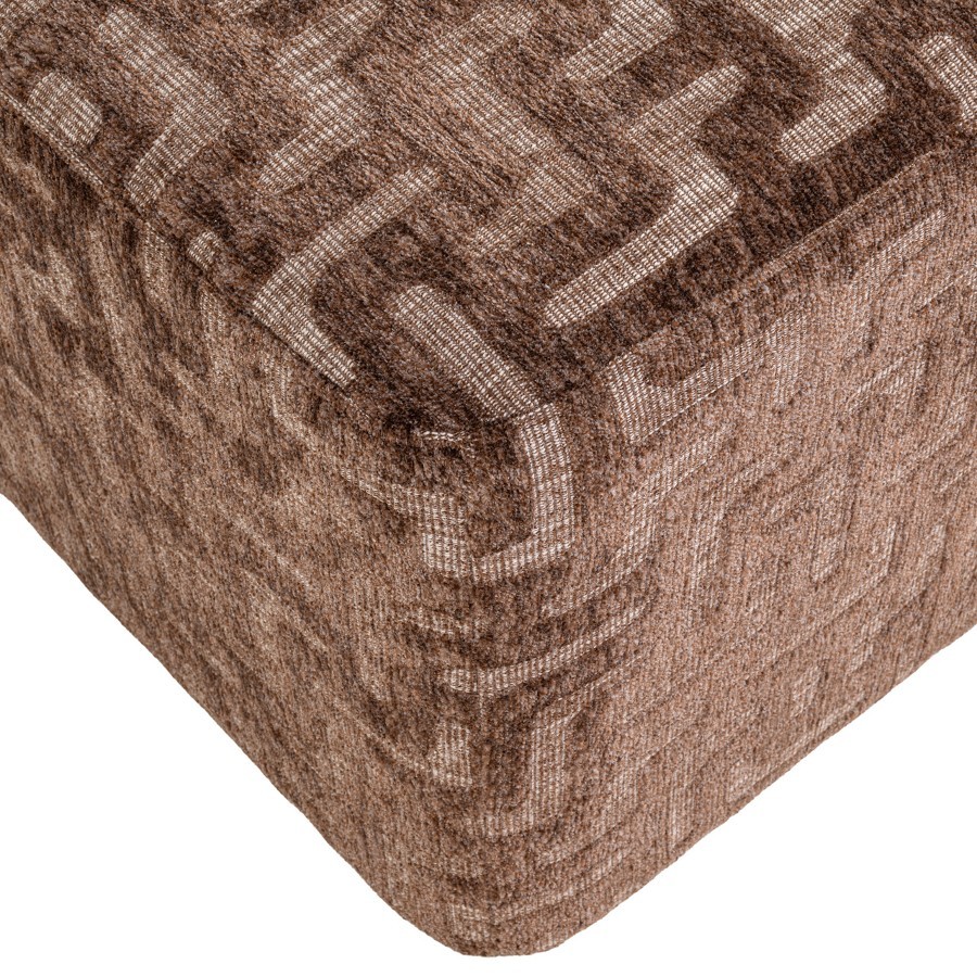 RICHMOND Interiors - 216374 Ciela puff 50 - brown labyrinth (2)