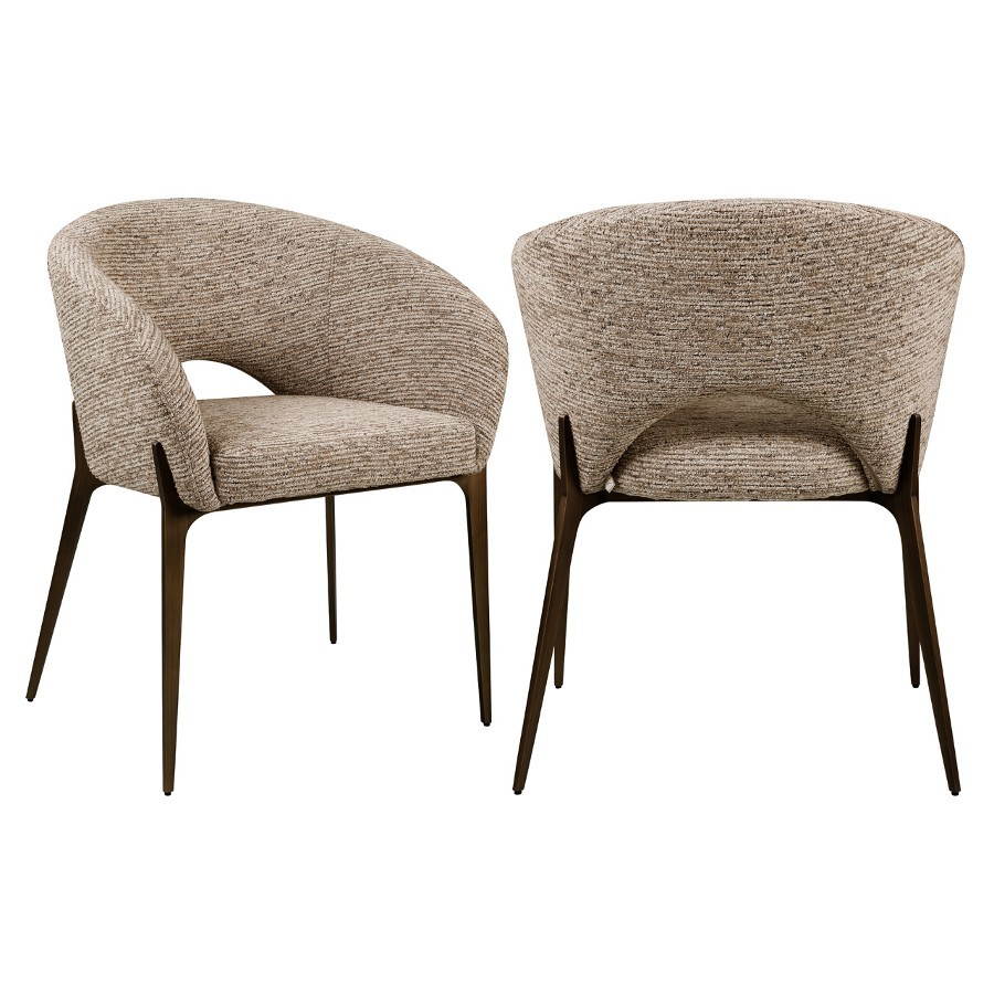 Richmond Interiors - 215450 Kenzi FR étkezőszék - mocca linear (7)