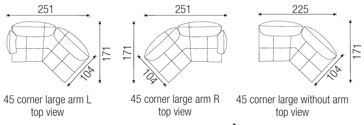 Passe Partout BIB 45 fokos sarokelem méretrajza – 4