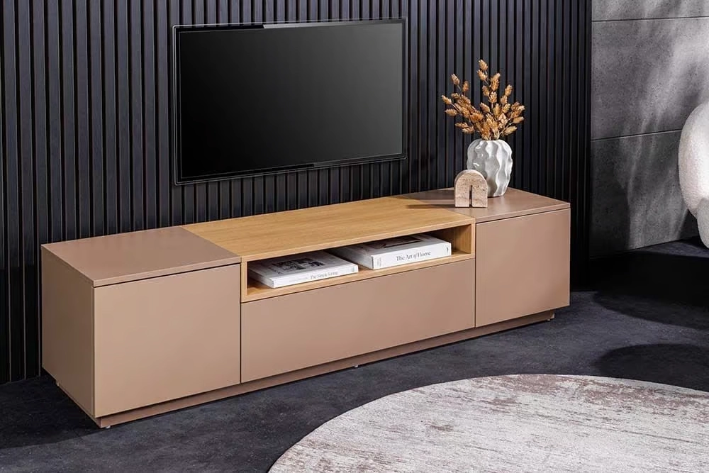 NVI - 47812 LOFT Mango TV-szekrény 160 - greige-natural (1)