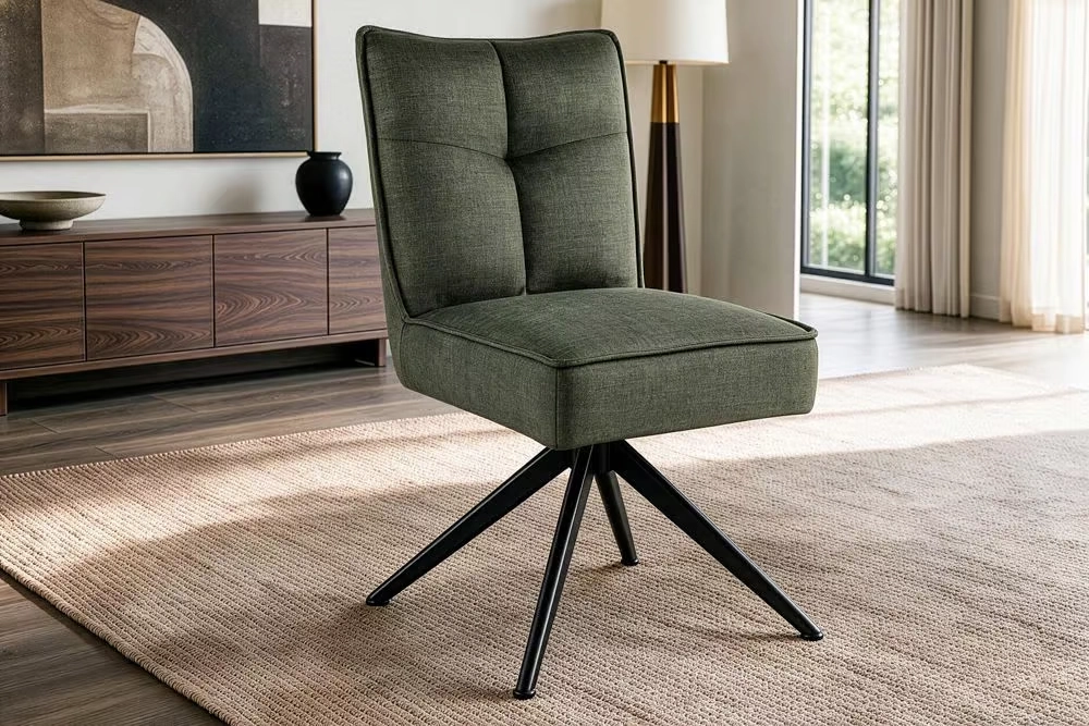 NVI - 49070 LUGANO 360 forgó étkezőszék - moss green velvet (3)