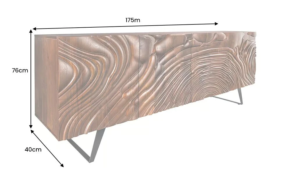 NVI - 49225 FLUID MANGO Brown komód 175 (1)