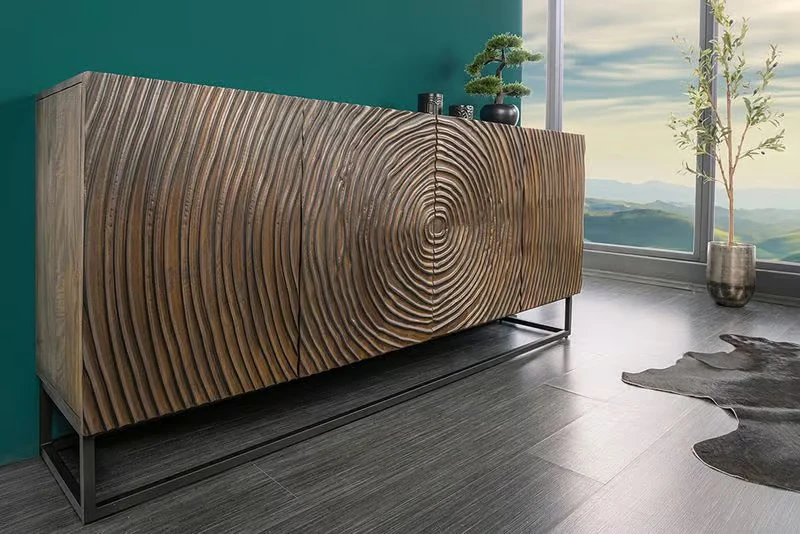 NVI - 49368 ZEN CIRCLE Mango komód 160 - brown (5)
