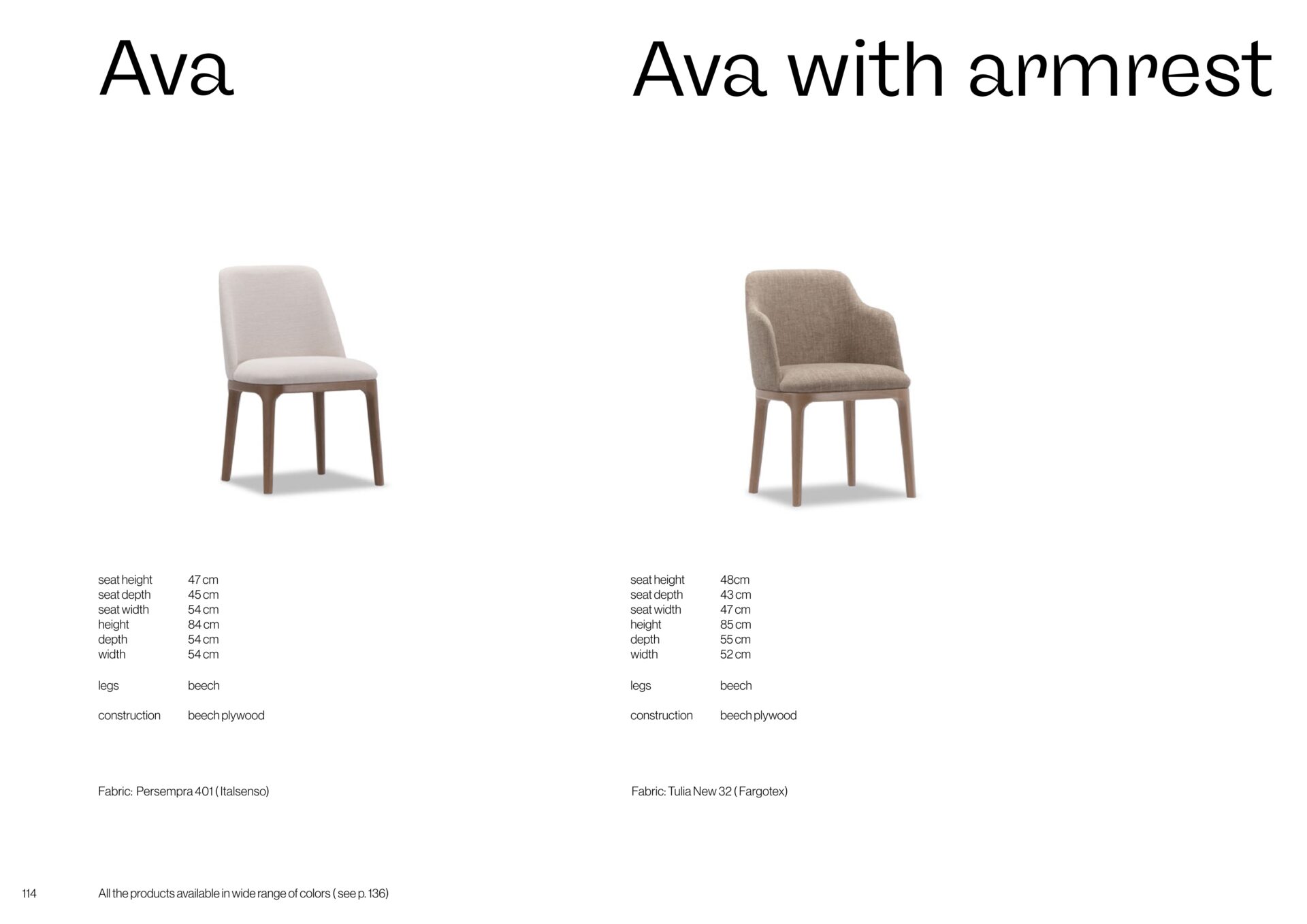 RMR - AVA étkezőszék - választható szövetlábszín (1)