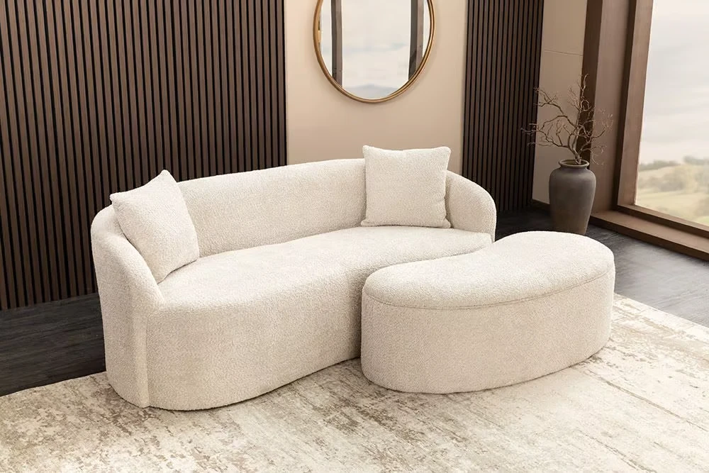 NVI - 48106+ ELEMENTAL kanapé 180 (opc. puffal) - beige bouclé (10)