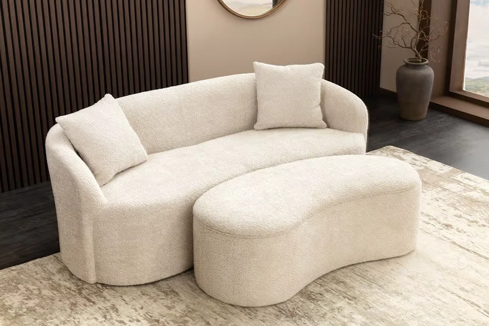 NVI - 48106+ ELEMENTAL kanapé 180 (opc. puffal) - beige bouclé (9)