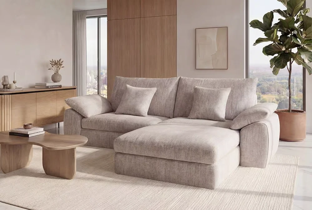 NVI - 48154 SOHO (opc. puffal) kanapé 260 - beige chenille (6)