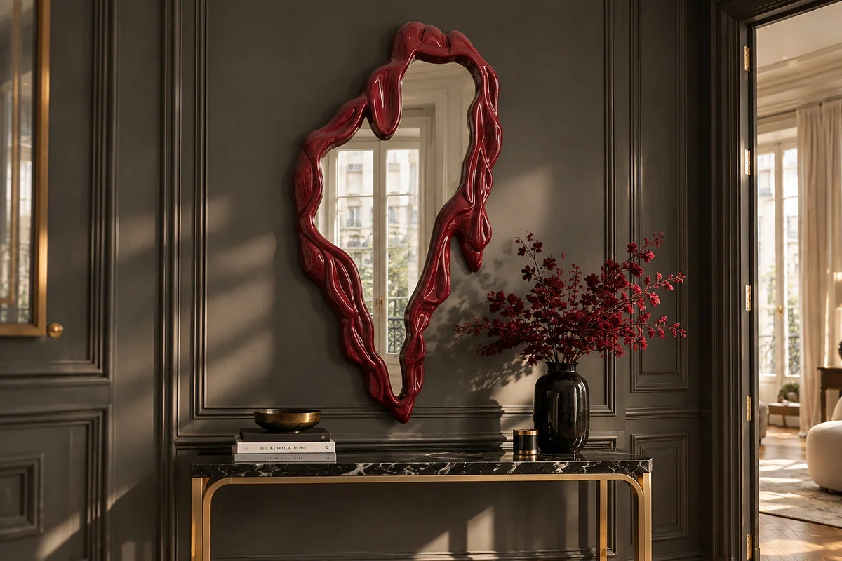 NVI - 48183 FLUIDUM tükör 150 - red (2)