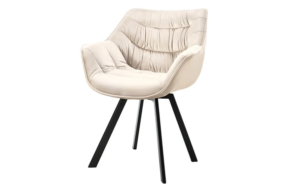 NVI - 48434 DUTCH 1 180 forgó étkezőszék - champagne beige velvet (1)