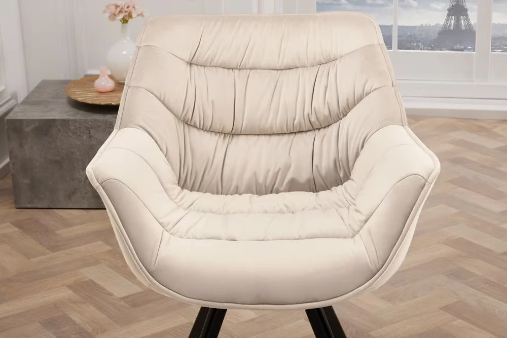 NVI - 48434 DUTCH 1 180 forgó étkezőszék - champagne beige velvet (6)