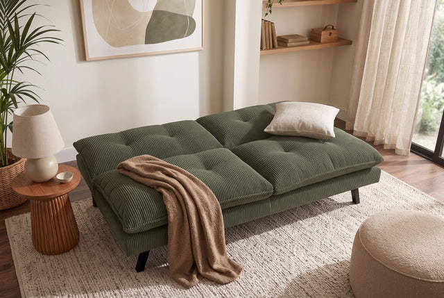 NVI - 48470 COCOONING Mini (ágyazható) kanapé 190 - green cord (2)