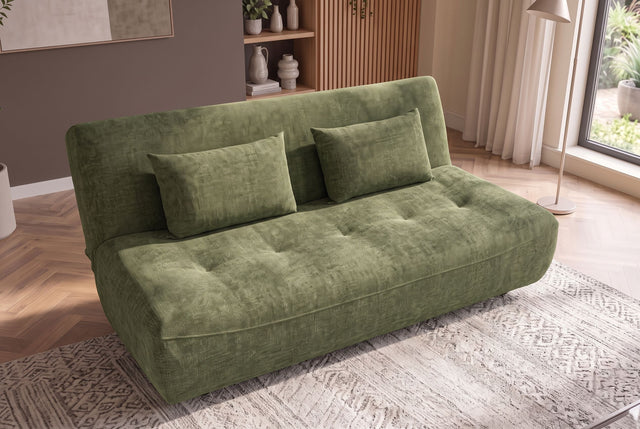 NVI - 48663 ELYPSE Mini (ágyazható) kanapé 200 - green chenille (1)