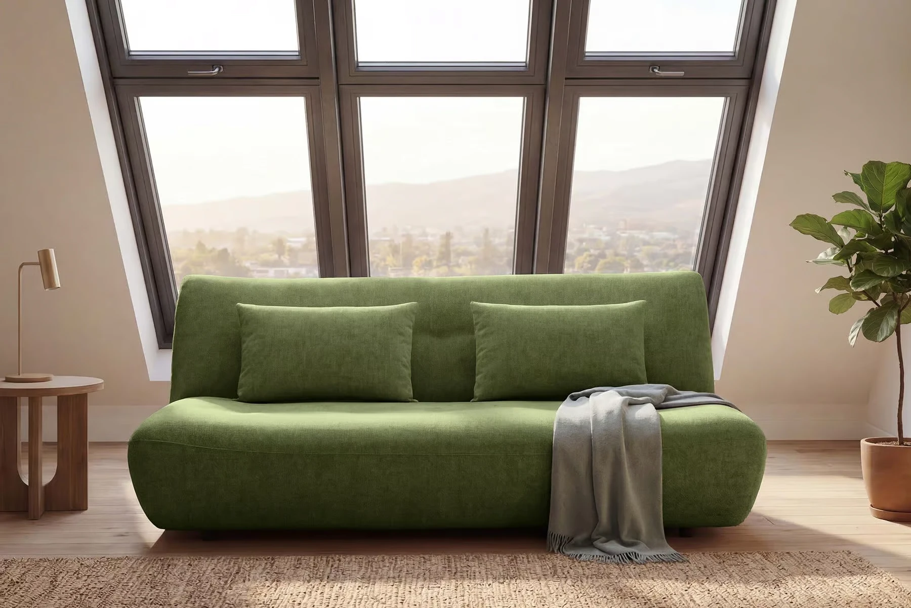 NVI - 48663 ELYPSE Mini (ágyazható) kanapé 200 - green chenille (11)