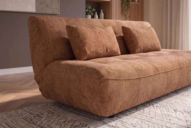 NVI - 48664 ELYPSE Mini (ágyazható) kanapé 200 - rust brown chenille (8)