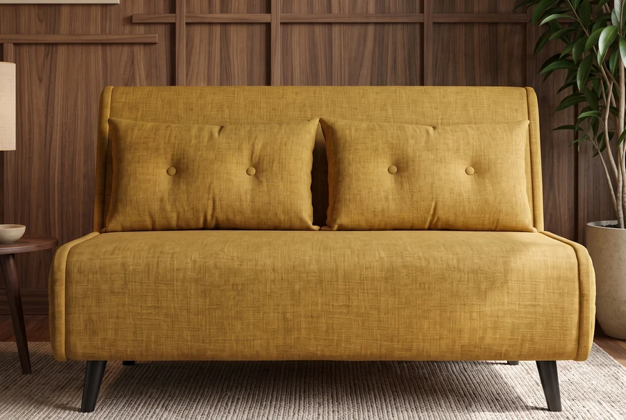 NVI - 48808 SMART MINI (ágyazható) kanapé 140 - mustard velvet (13)