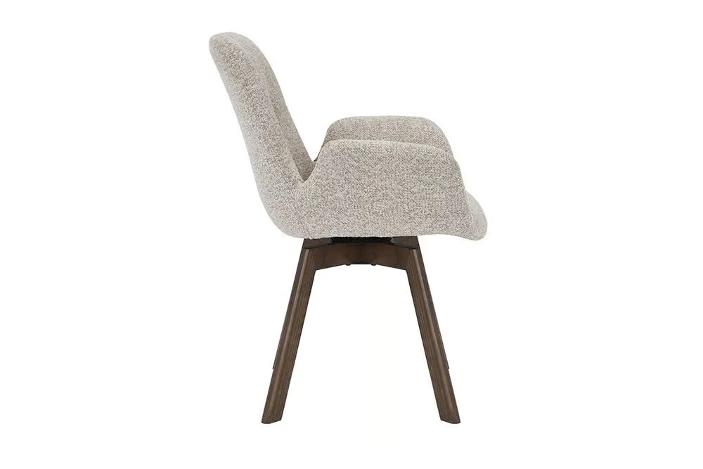 NVI - 48833 BALTIC Oak 360 forgó étkezőszék - taupe bouclé (6)