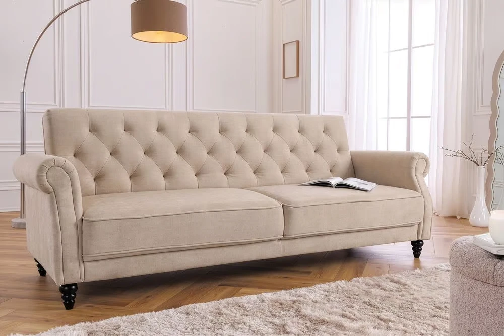 NVI - 48917 MAISON BELLE (ágyazható) kanapé 220 - beige velvet (3)