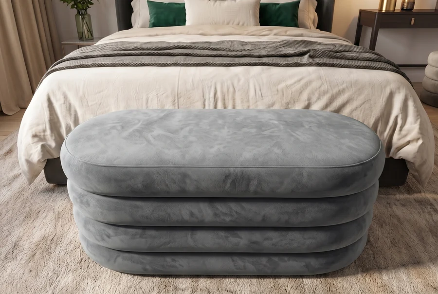 NVI - 48926 VOQUE (tárolós) ülőpad 85 - grey velvet (5)