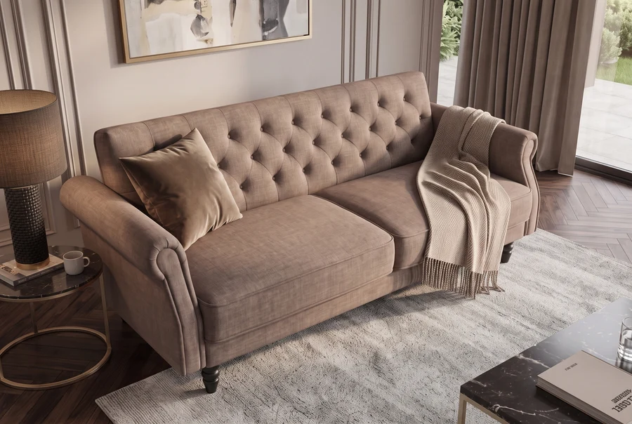NVI - 48986 MAISON BELLE (ágyazható) kanapé 220 - greige velvet (2)