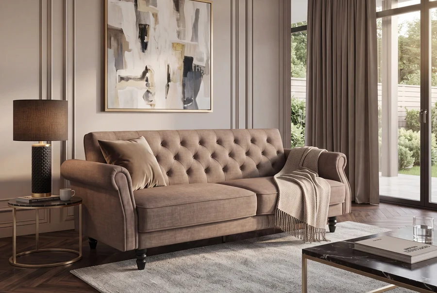 NVI - 48986 MAISON BELLE (ágyazható) kanapé 220 - greige velvet (3)