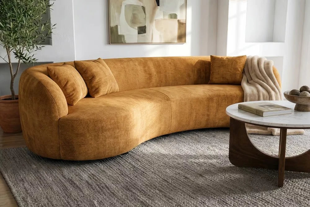 NVI - 49131 ATELIER kanapé 230 - mustard velvet (4)