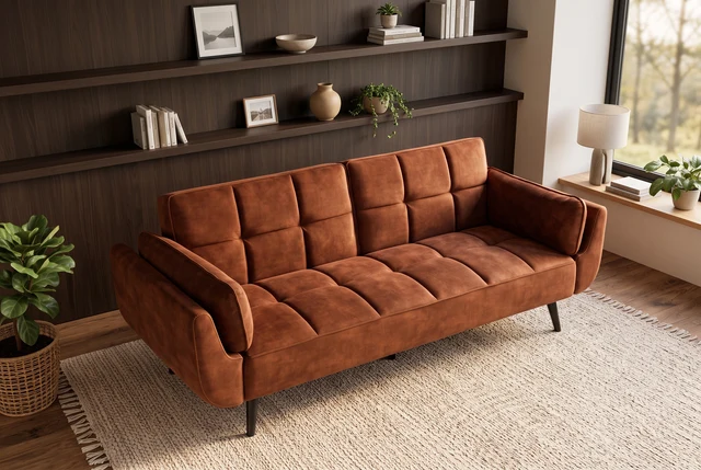 NVI - 49248 BOUTIQUE (ágyazható) kanapé 210 - rust brown velvet (12)
