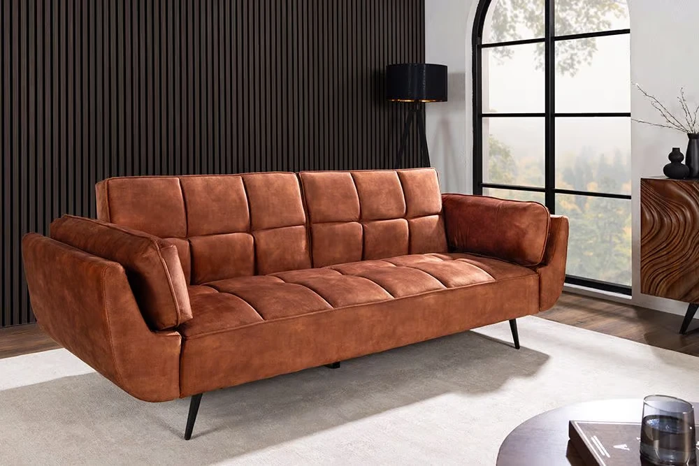 NVI - 49248 BOUTIQUE (ágyazható) kanapé 210 - rust brown velvet (3)