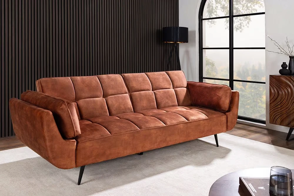 NVI - 49248 BOUTIQUE (ágyazható) kanapé 210 - rust brown velvet (4)