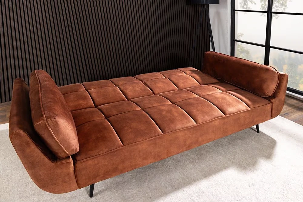 NVI - 49248 BOUTIQUE (ágyazható) kanapé 210 - rust brown velvet (7)