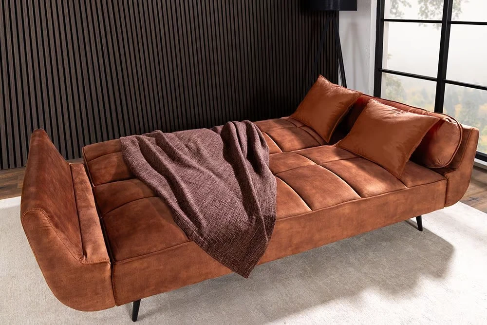 NVI - 49248 BOUTIQUE (ágyazható) kanapé 210 - rust brown velvet (8)