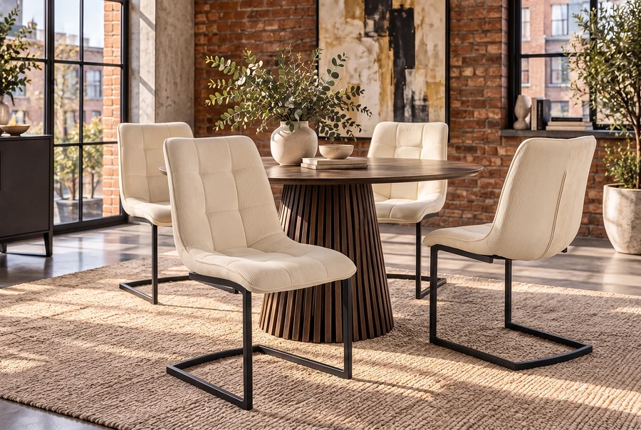 NVI - 49342 MIAMI étkezőszék - cord beige (1)