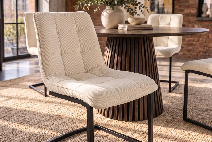 NVI - 49342 MIAMI étkezőszék - cord beige (6)