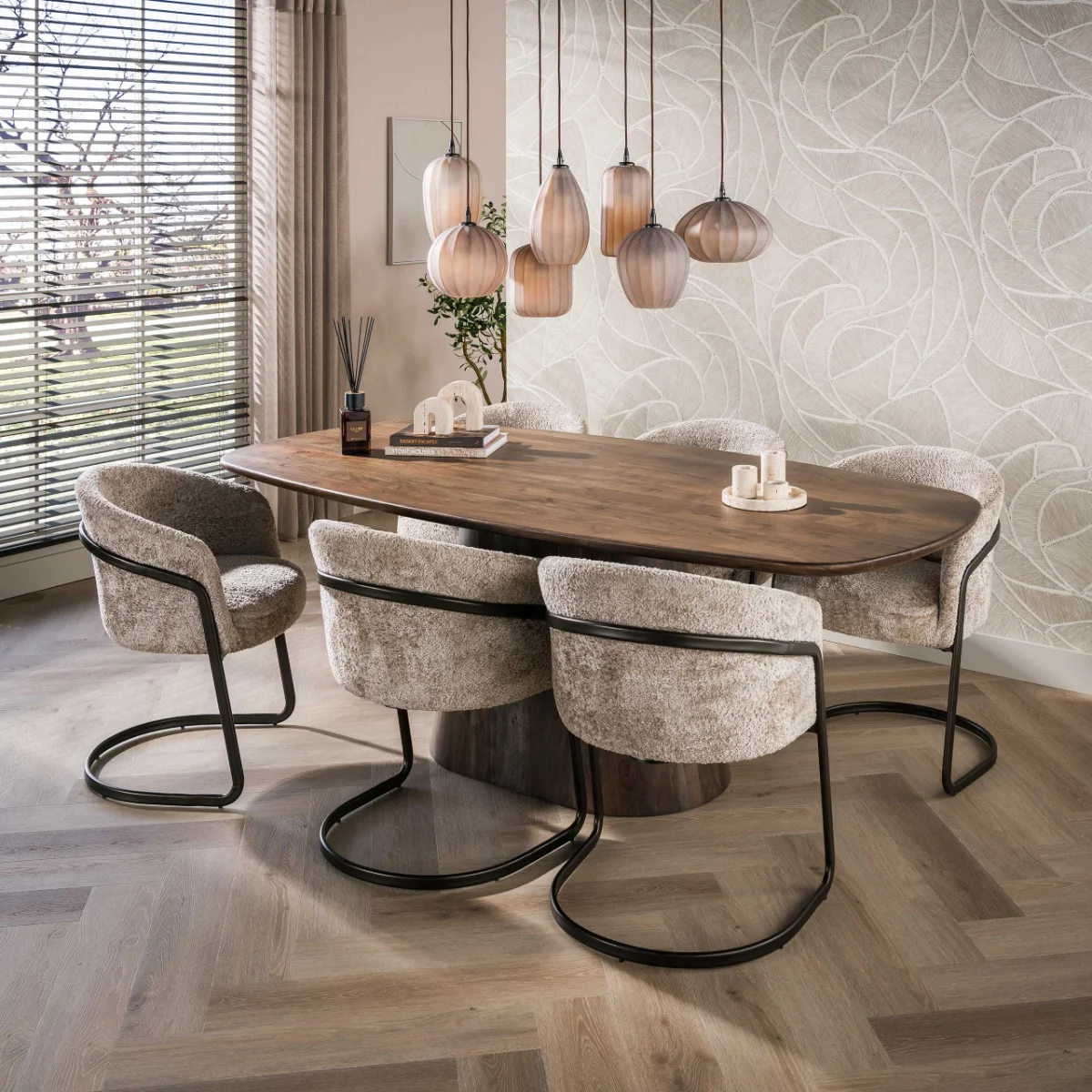 ZJL - 490054A SWAYRO Brown étkezőszék - alura sand (6)