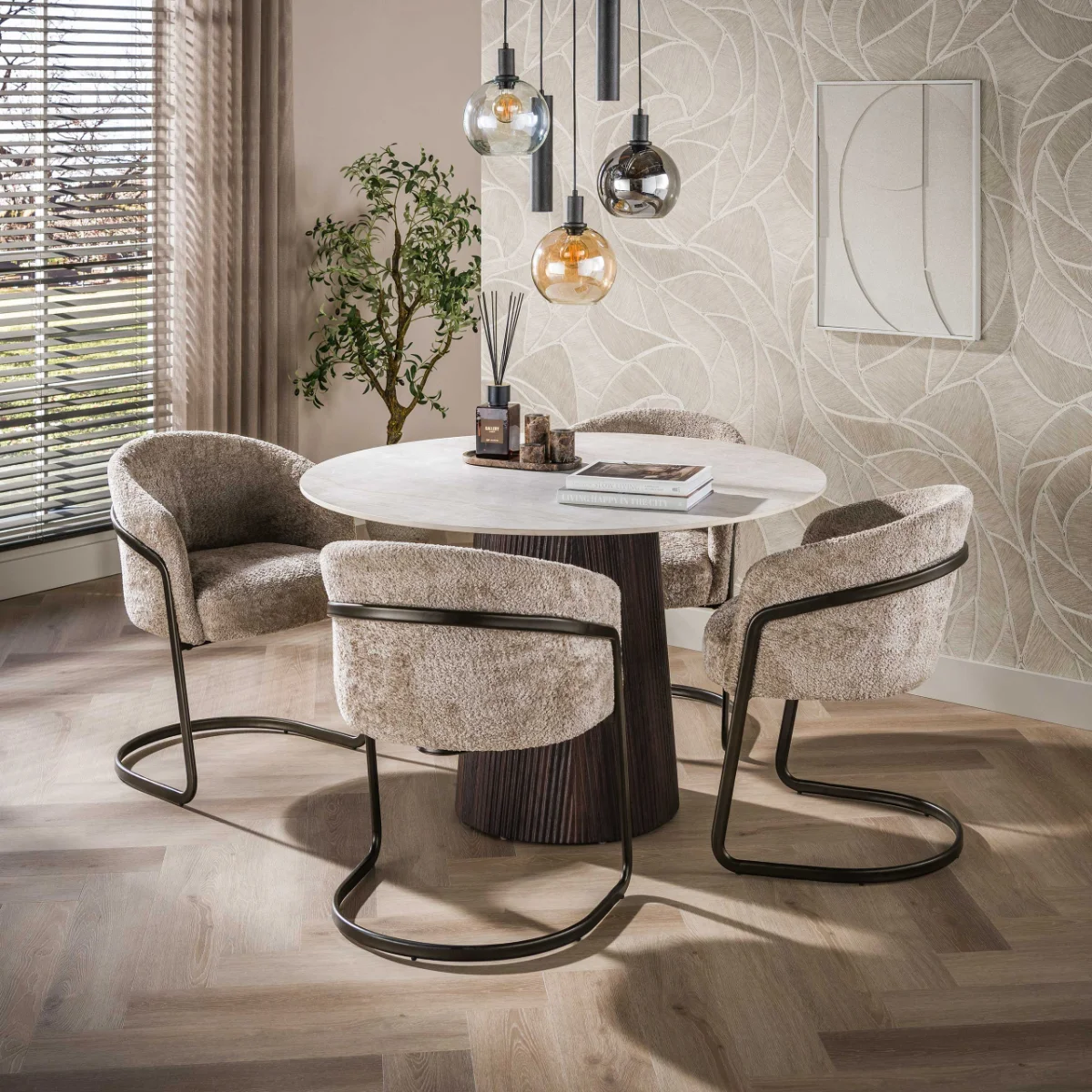 ZJL - 490054A SWAYRO Brown étkezőszék - alura sand (7)